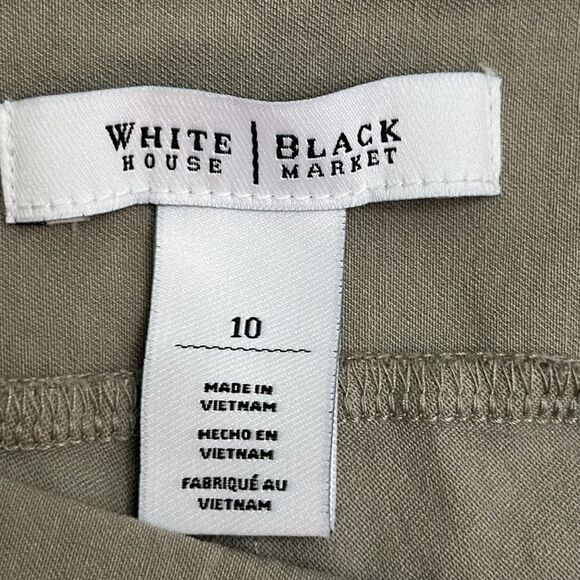 WHBM Stretch Pull On Sage Color Crop Pants Size 10 - Picture 11 of 13